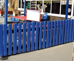 100% Recycled Plastic Picket Fencing - Blue