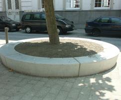 Circular architectural precast tree seat