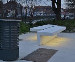 LED-Line concrete bench with integral LED strip lighting | URBASTYLE ...