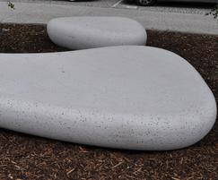 Galet cast stone egg benches - City of Charleroi