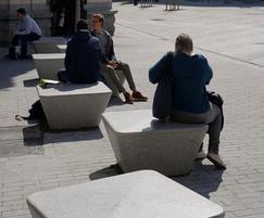 Charlie square benches installed at shopping centre