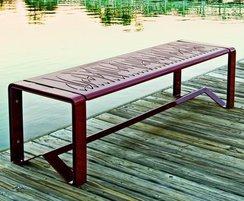 Lakeside Bench with grass pattern