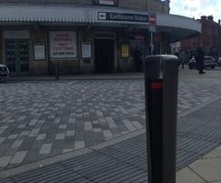 Metro 40 Stop Bollards at Eastbourne train station