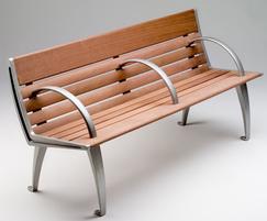 Austin Timber and Aluminium Bench with armrests