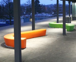 Loop Arc polyethylene curved indoor seating