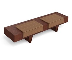 Norse straight bench - two single seats no backrests