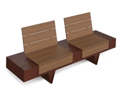 Norse straight bench - two single seats with backrests