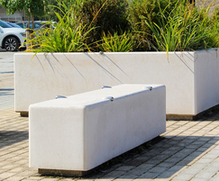 Concrete anti-skate bench and planter