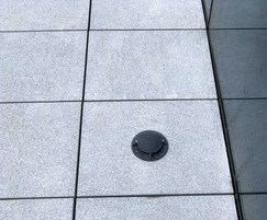 Pedestal supports for granite paving at Goldman Sachs H