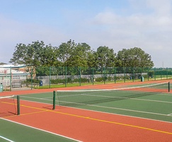 TVS reinstated the tennis and netball court surfaces