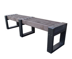 Edge recycled plastic curved straight bench