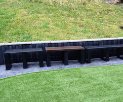 Cube recycled plastic benches