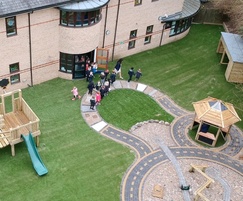 Play area includes track