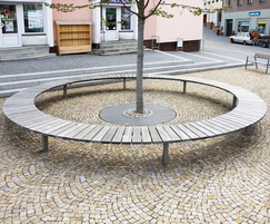 Vera modular curved extended park bench