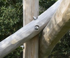 Timber frame for bird's nest swing