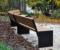 EKTA park benches with backrests - LEK1