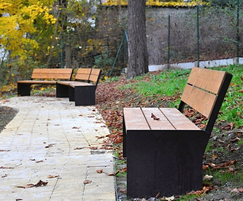EKTA park benches with backrest - LEK1