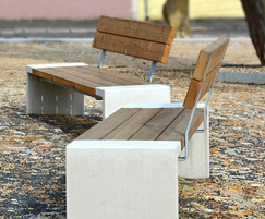 SIBELA park bench with backrest LSI11