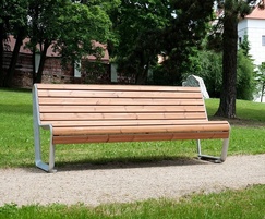 BOROLA park bench with backrest