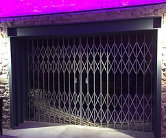 Bespoke collapsible security gates - Bolton Market Place | Bolton Gate ...