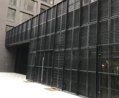 Cladding and multifold gates for mixed-use site