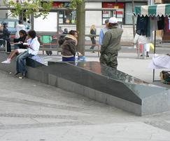Bespoke granite benches, Acton Square