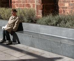 Bespoke honed granite bench, Exeter