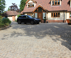 Yellow granite cropped setts at Spindleberry cottage