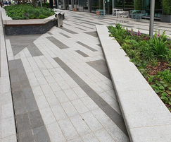 Natural stone paving for mixed-use development