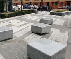 Natural stone seating and paving
