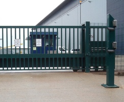 PAS 68 Terra Sliding Cantilevered Gate with bar infill
