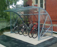 Bi Store Cycle Shelter with Clear Cladding