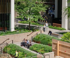London Wall Place is a pleasant area of people to relax