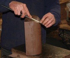 Hand-making a bullnose external return for heritage use