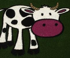 Artificial grass cow for playgrounds