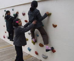 Climbing walls are a popular feature of playgrounds