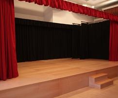 Studio stage and curtain systems