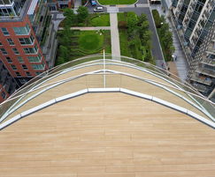 Wood composite decking - Battersea Reach, London