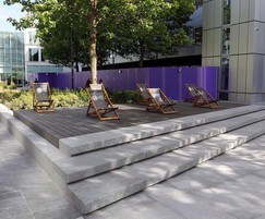 Wood composite decking - White City Place, London