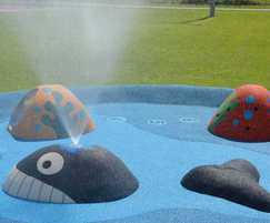 Wet pour 3D play mound - whale