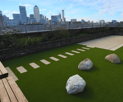 Artificial landscape grass is suitable for terraces