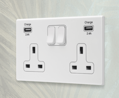 Hamilton Litestat: First dual 2.4A USB switched socket plates launched