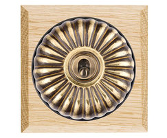 Bloomsbury antique fluted light switch on light oak