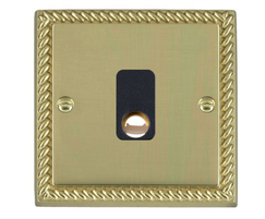 Polished brass cable outlet