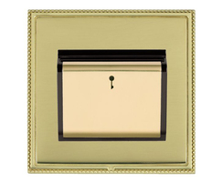 Hotel card switch in polished brass finish