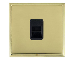 Telephone and data outlet in polished brass finish