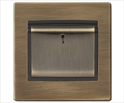 Hotel card switch with LED - Antique Bronze finish