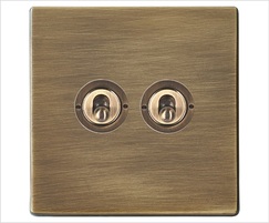 Double toggle switch - Antique Bronze finish