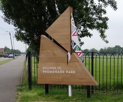 Entrance sign for Promenade Park, Maldon, Essex