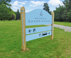 Welcome entrance sign - Sandringham